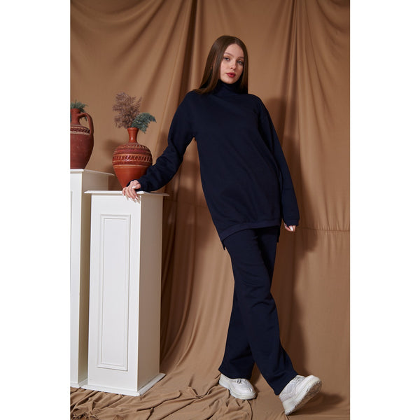 Navy Blue Oversized Co-Ord Set | Montivo Pakistan