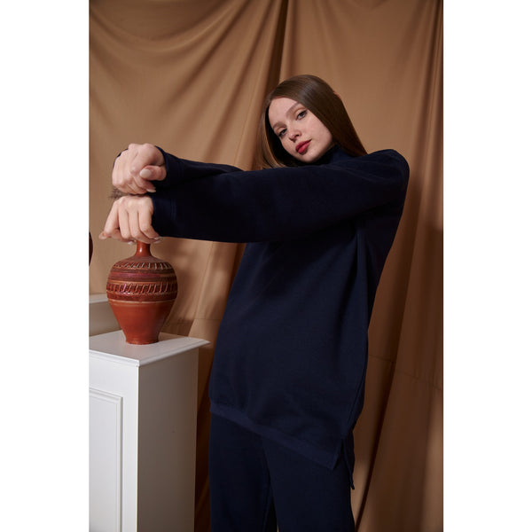 Navy Blue Oversized Co-Ord Set | Montivo Pakistan