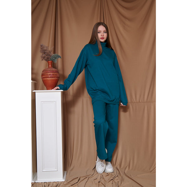 Teal Blue Oversized Co-Ord Set | Montivo Pakistan