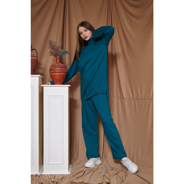Teal Blue Oversized Co-Ord Set | Montivo Pakistan