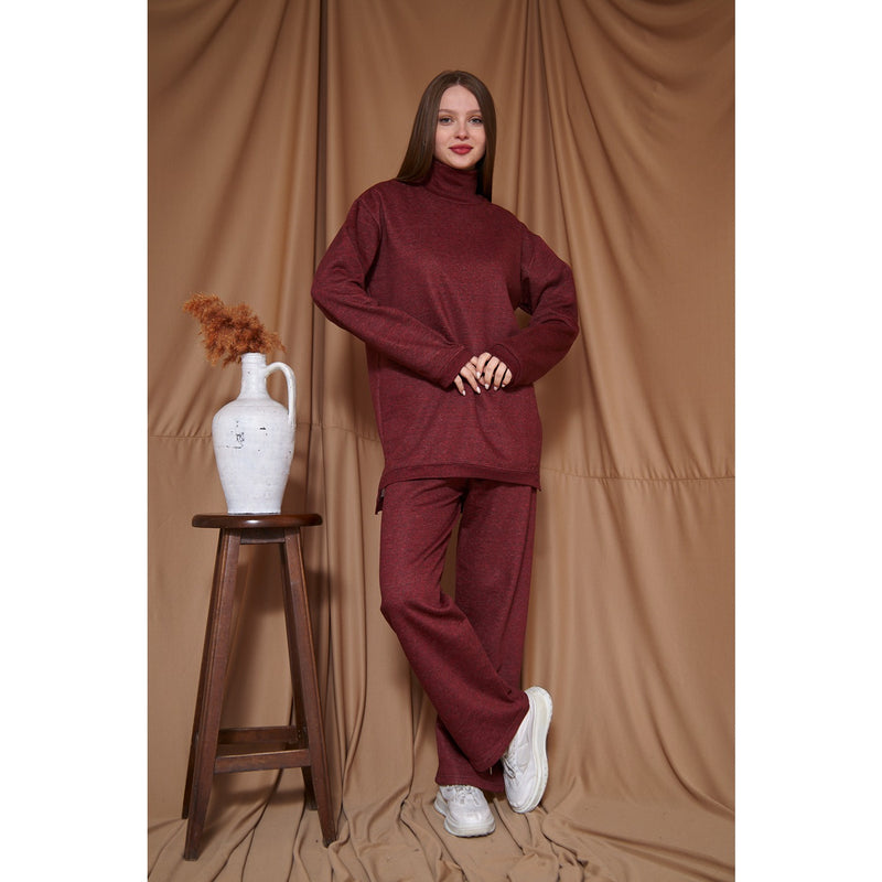 Red Melange Oversized Co-Ord Set | Montivo Pakistan