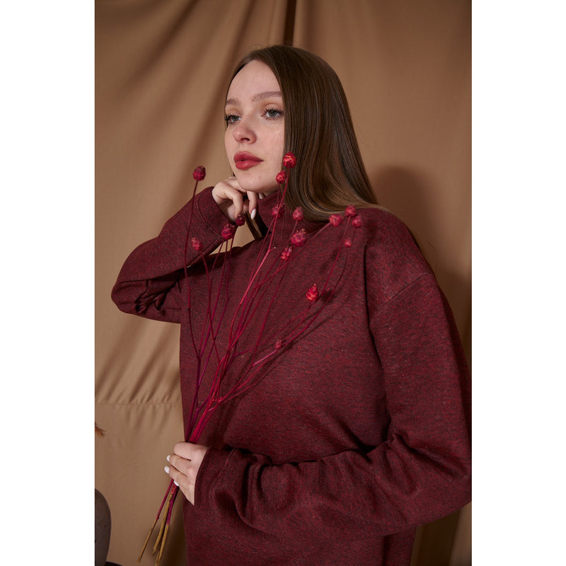 Red Melange Oversized Co-Ord Set | Montivo Pakistan