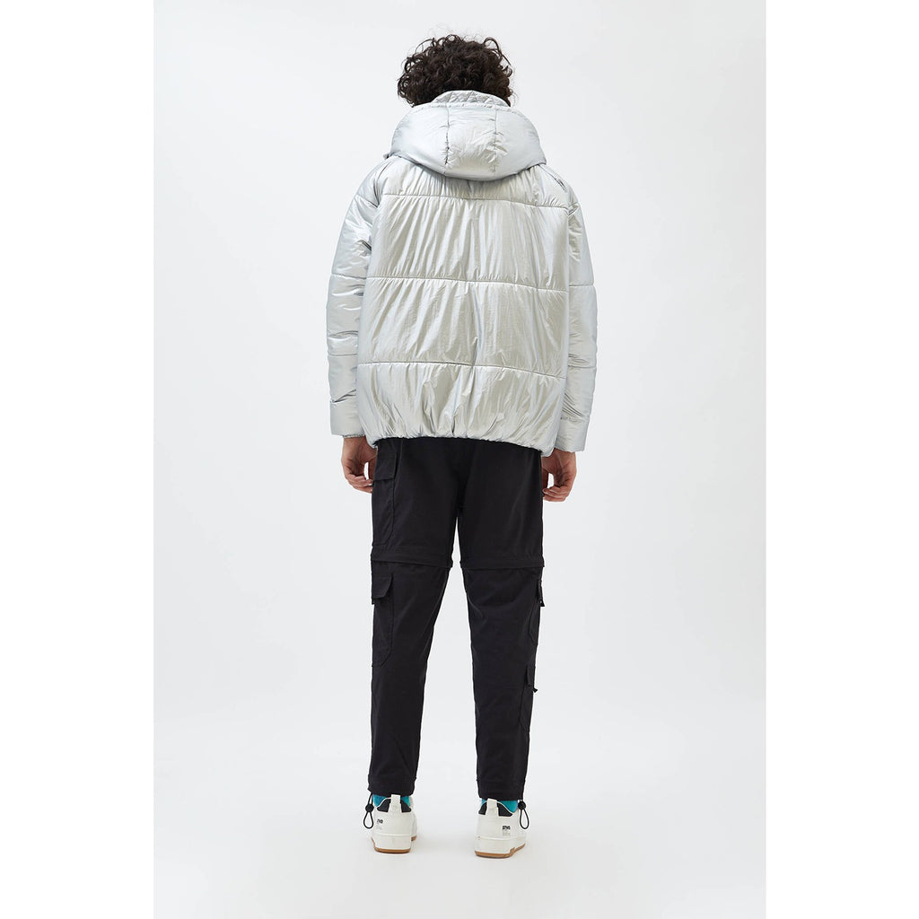 Silver reflective outlet coat