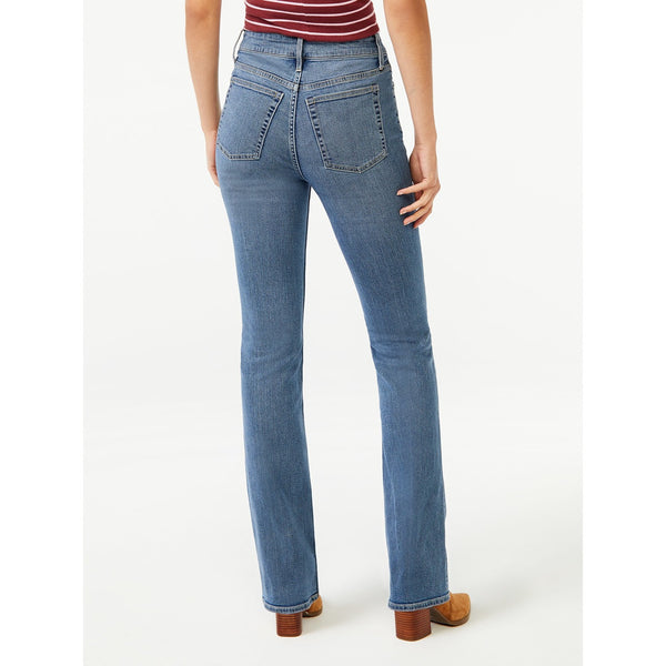 FA High Rise Boot Cut Medium Wash Jeans | Montivo Pakistan