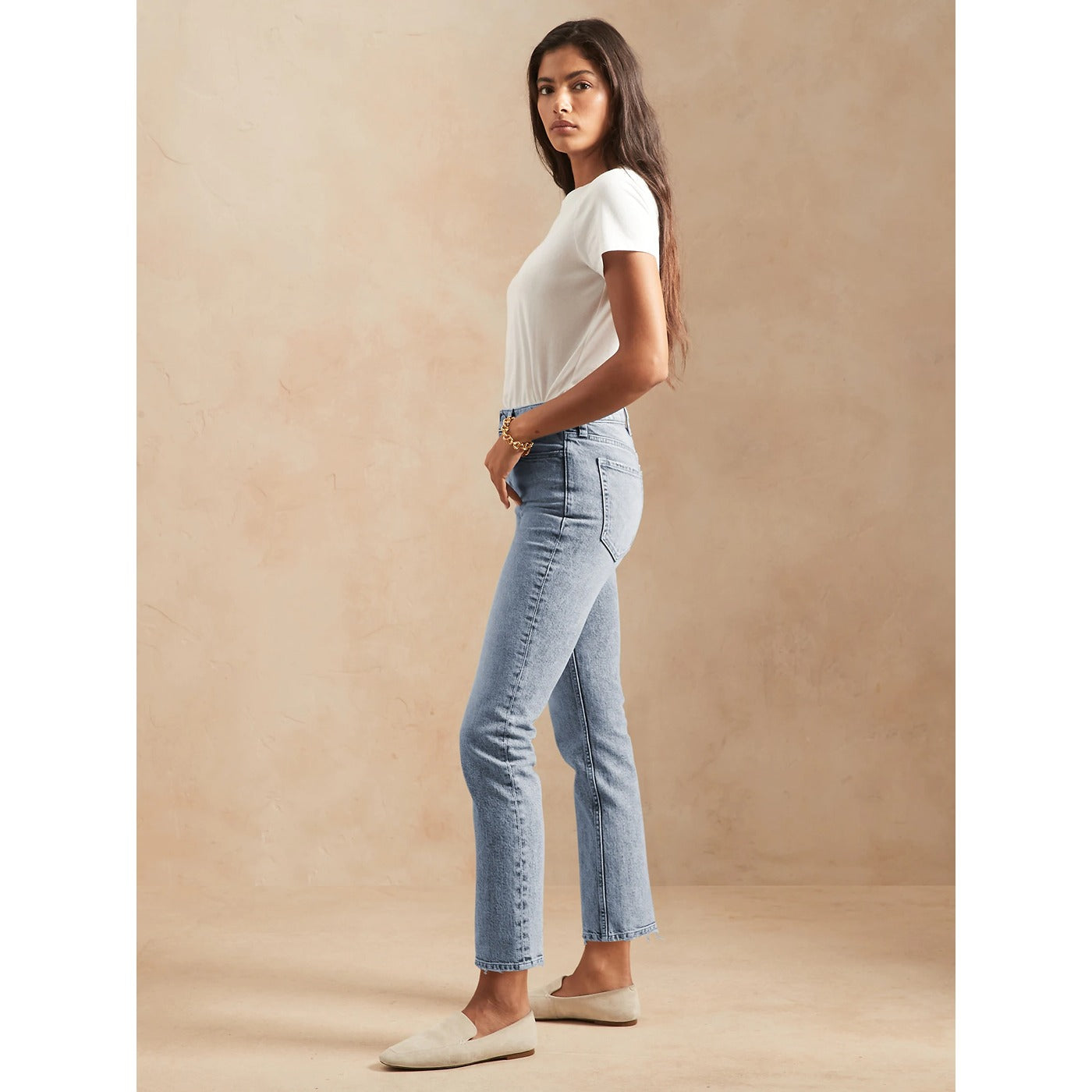 BR High Rise Blue Straight Jeans | Montivo Pakistan