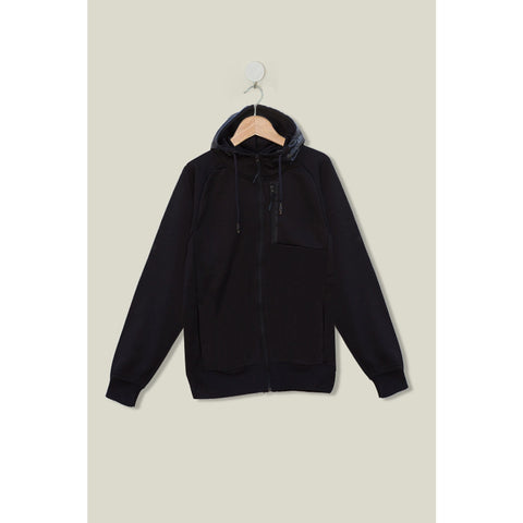 Black Hooded Sports Zipper | Montivo Pakistan