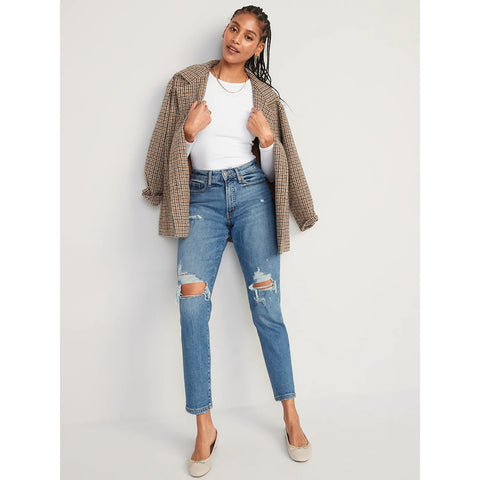 ON High Waist Curvy Ripped Jeans | Montivo Pakistan