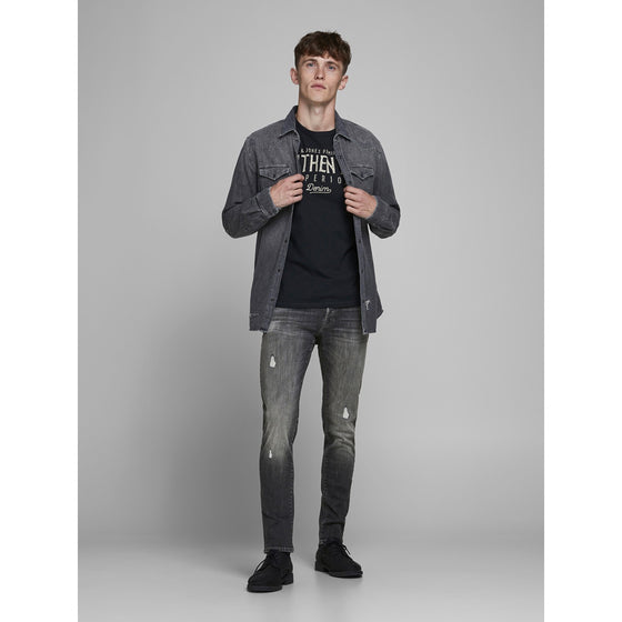 JJ Charcoal Slim Skinny Ripped Jeans | Montivo Pakistan