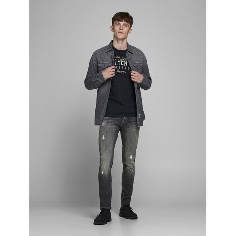 JJ Charcoal Slim Skinny Ripped Jeans | Montivo Pakistan