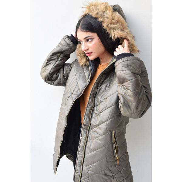 Green Hooded Puffer Jacket | Montivo Pakistan