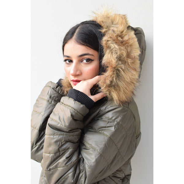 Green Hooded Puffer Jacket | Montivo Pakistan