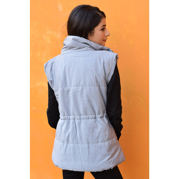 Grey Sleeveless Puffer Gilet | Montivo Pakistan