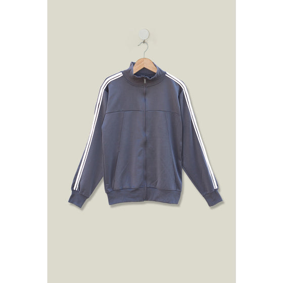 Grey Side Stripes Sports Zipper | Montivo Pakistan