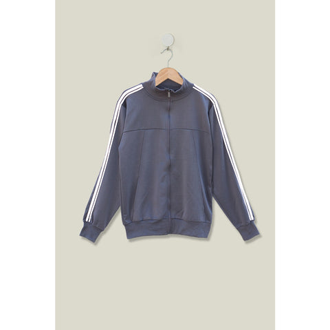 Grey Side Stripes Sports Zipper | Montivo Pakistan