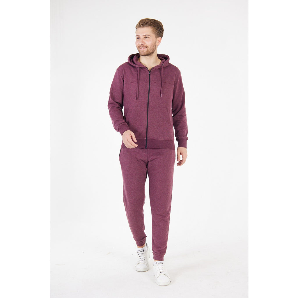 Burgundy Zipper Tracksuit – Montivo