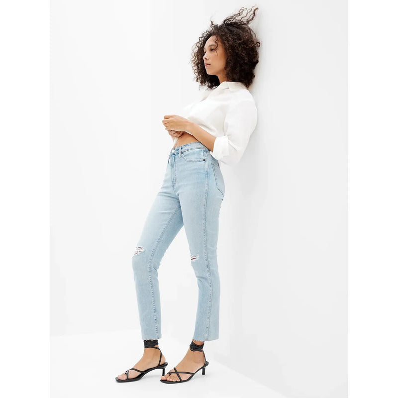 GP High Rise Destructed Slim Jeans | Montivo Pakistan