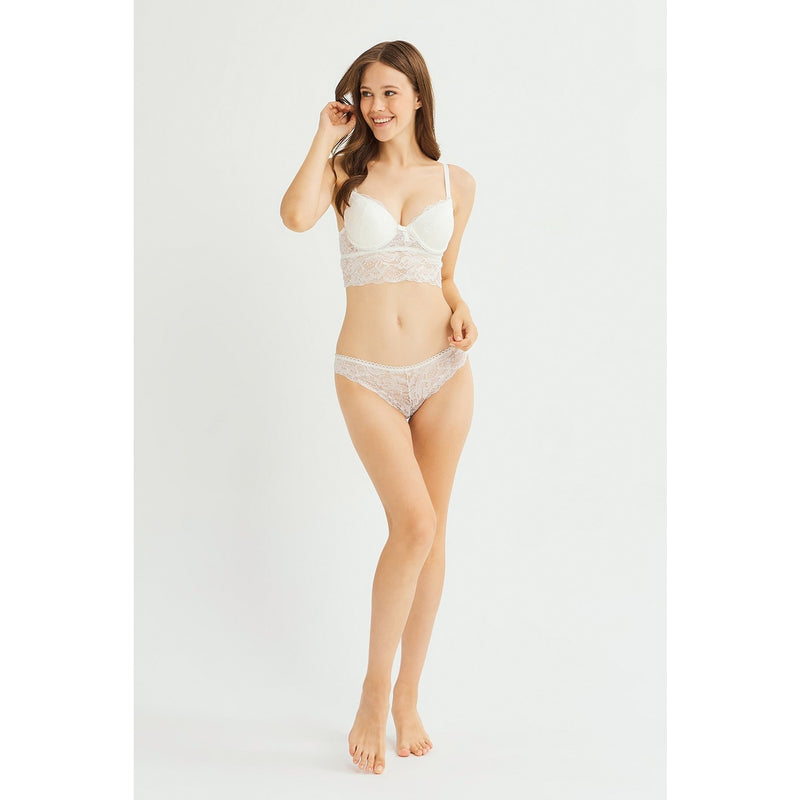 Supported Bralet Ecru Lingerie Set | Montivo Pakistan