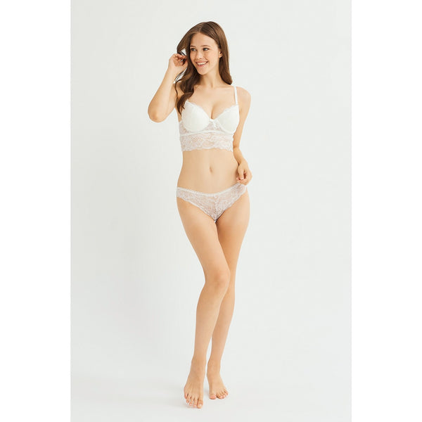 Supported Bralet Ecru Lingerie Set | Montivo Pakistan
