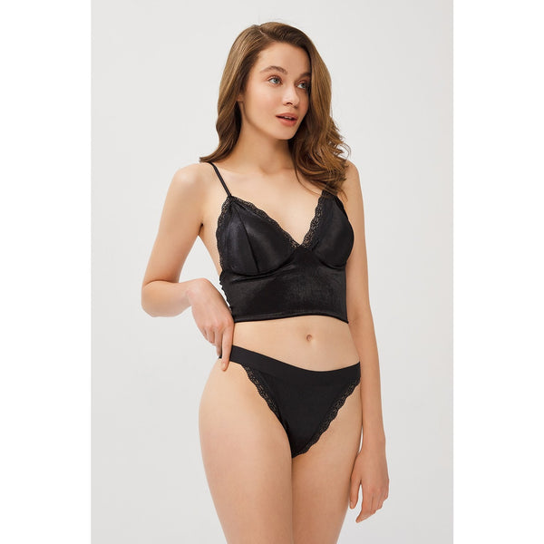 Black Velvet Lingerie Set | Montivo Pakistan