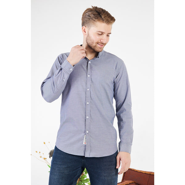 Grey Textured Button Down Shirt | Montivo Pakistan