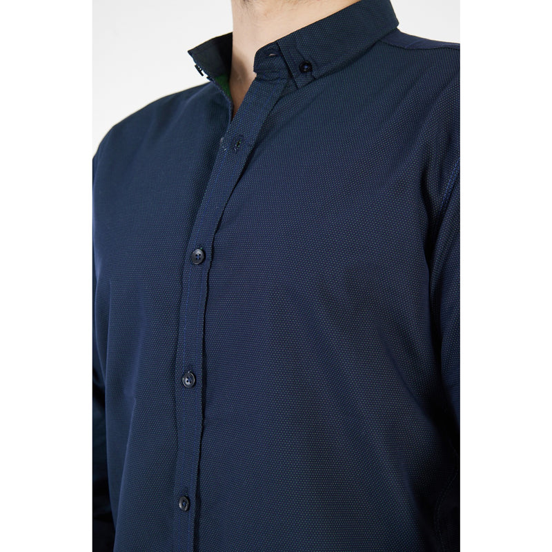 Blue Dotted Button Down Shirt | Montivo Pakistan