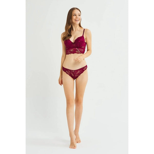 Burgundy Supported Lingerie Set | Montivo Pakistan