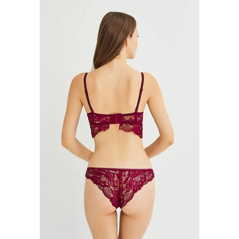 Burgundy Supported Lingerie Set | Montivo Pakistan