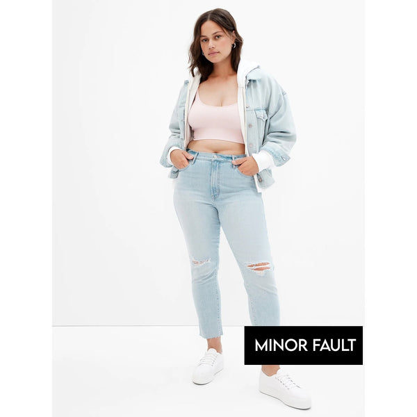 (Minor Fault) High Rise Destructed Slim Jeans | Montivo Pakistan