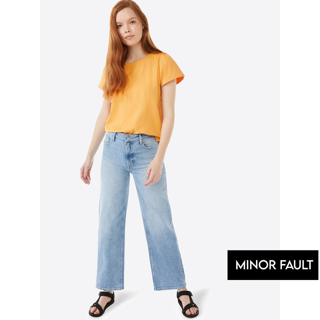 (Minor Fault) Wide Cropped Straight Jeans | Montivo Pakistan