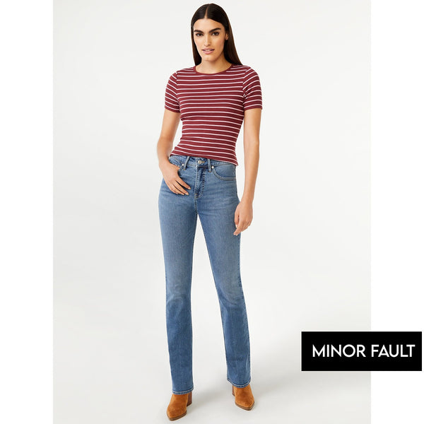 (Minor Fault) Boot Cut Medium Wash Jeans | Montivo Pakistan