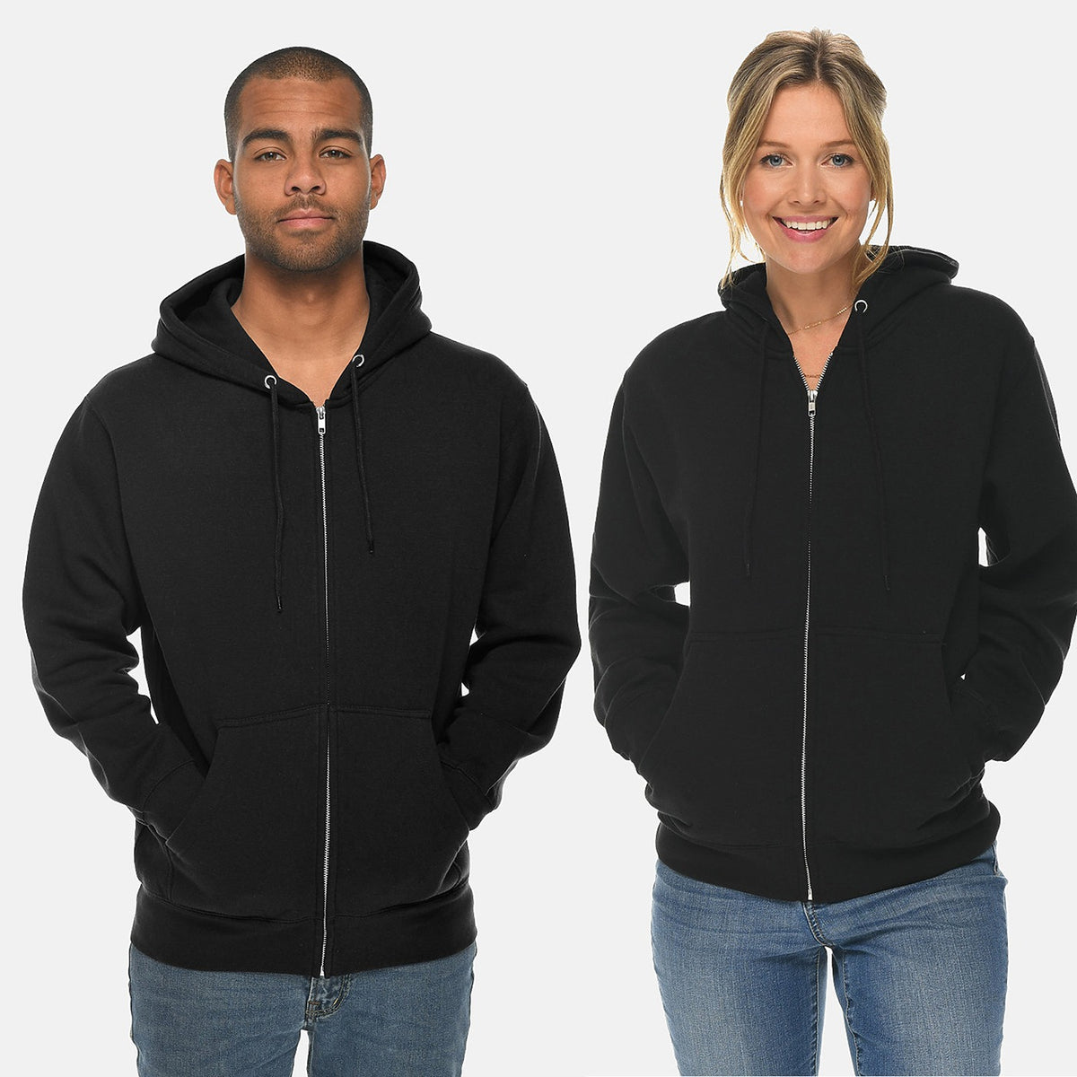 Unisex Black Zip Up hoodie | Montivo Pakistan