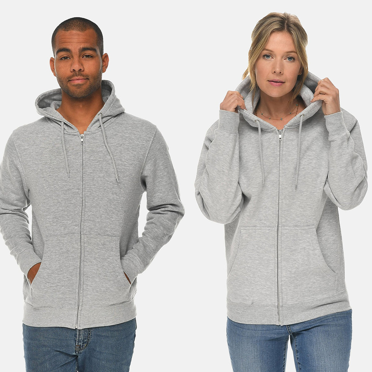 Unisex Grey Zip Up hoodie | Montivo Pakistan
