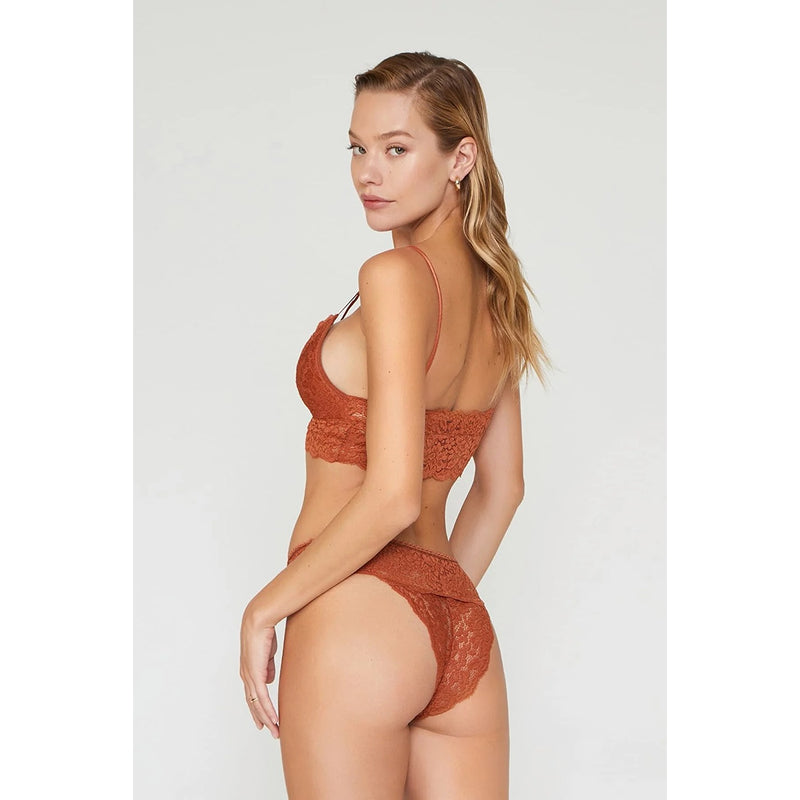 Rust Lace Lingerie Set | Montivo Pakistan