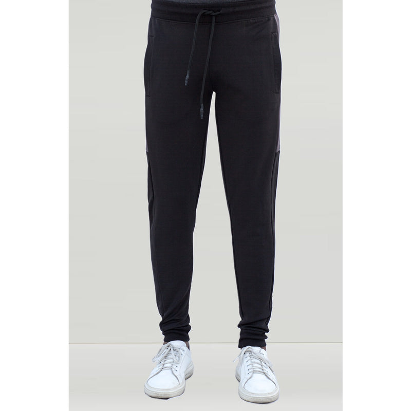 Black Sports Side Stripe Joggers | Montivo Pakistan