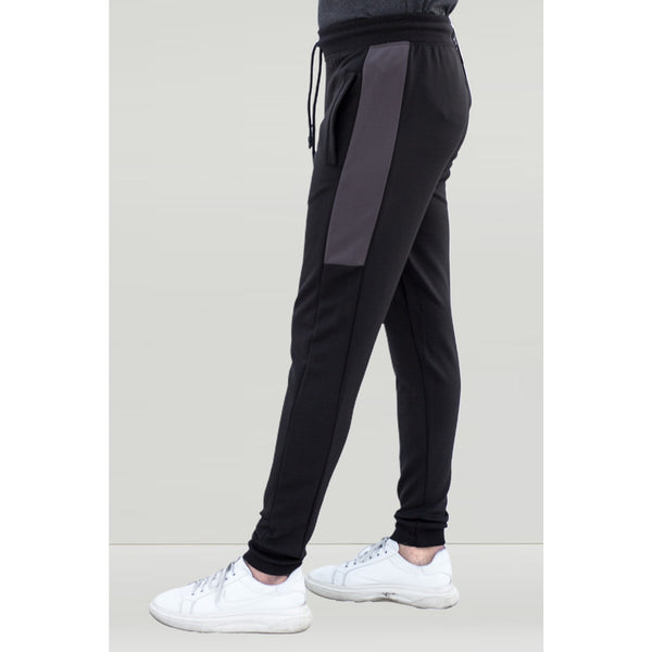 Black Sports Side Stripe Joggers | Montivo Pakistan