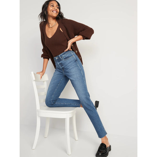 ON High Rise Straight Cut-off Jeans | Montivo Pakistan