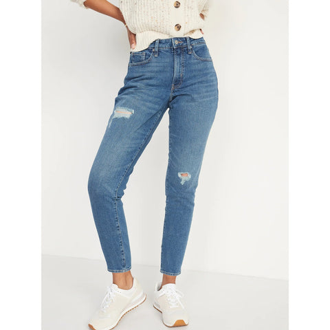 ON High Rise Straight Ripped Jeans | Montivo Pakistan