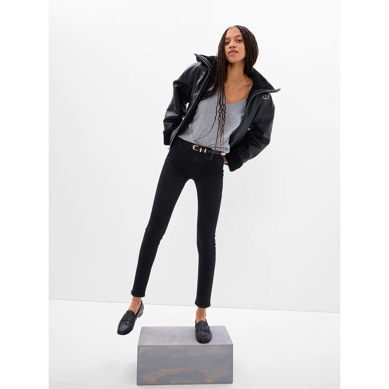 GP Black Skinny Jeans Mid Rise | Montivo Pakistan