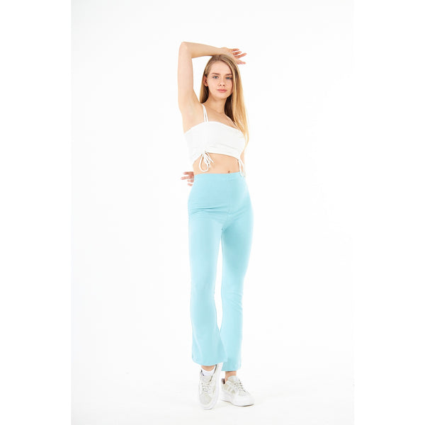 Light Blue Boot-Cut Leggings | Montivo Pakistan