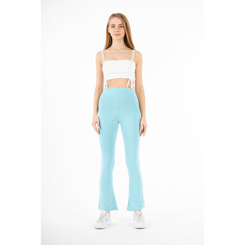 Light Blue Boot-Cut Leggings | Montivo Pakistan
