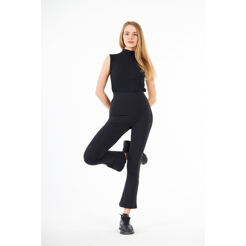 Black Boot-Cut Leggings | Montivo Pakistan