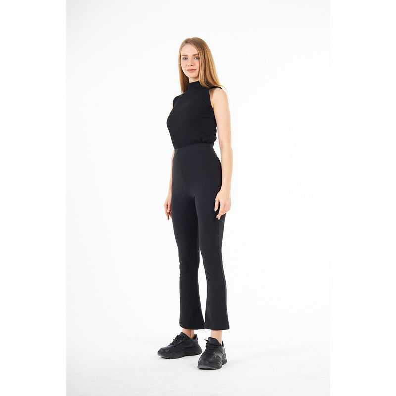 Black Boot-Cut Leggings | Montivo Pakistan