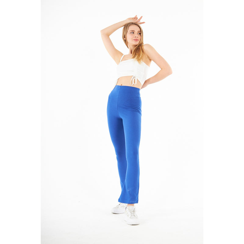 Royal Blue Boot-Cut Leggings | Montivo Pakistan