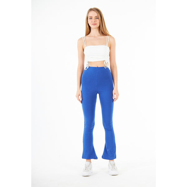 Royal Blue Boot-Cut Leggings | Montivo Pakistan
