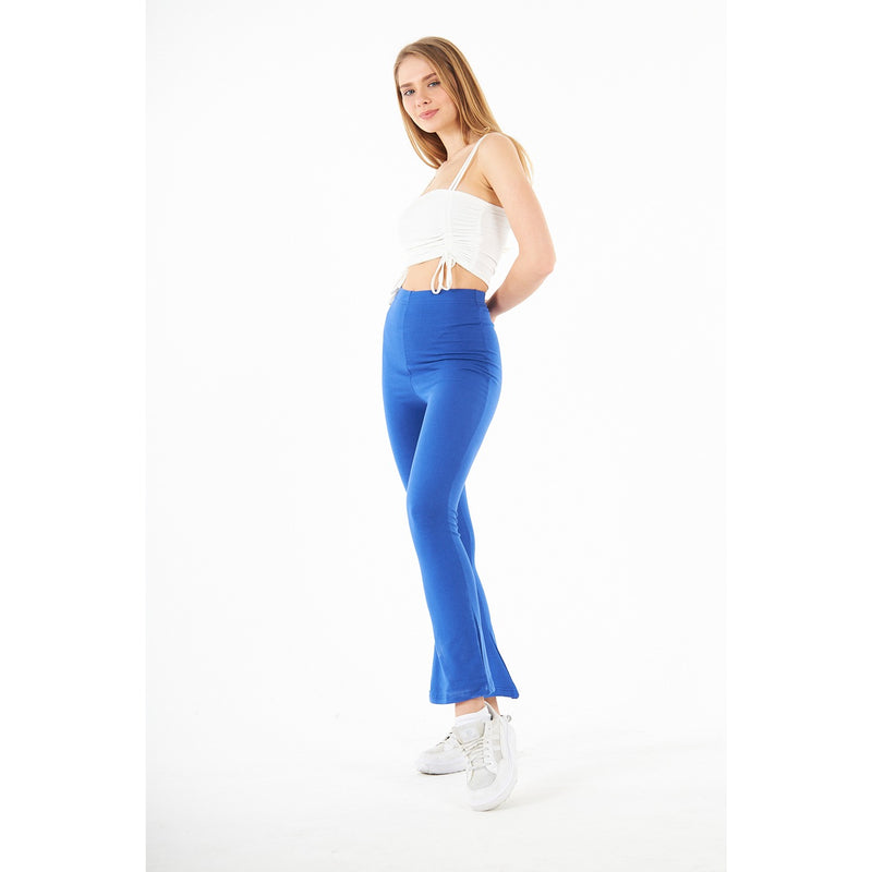Royal Blue Boot-Cut Leggings | Montivo Pakistan
