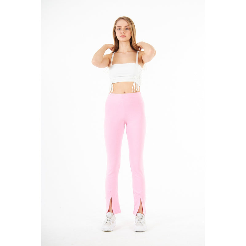 Pink Split Hem Leggings | Montivo Pakistan