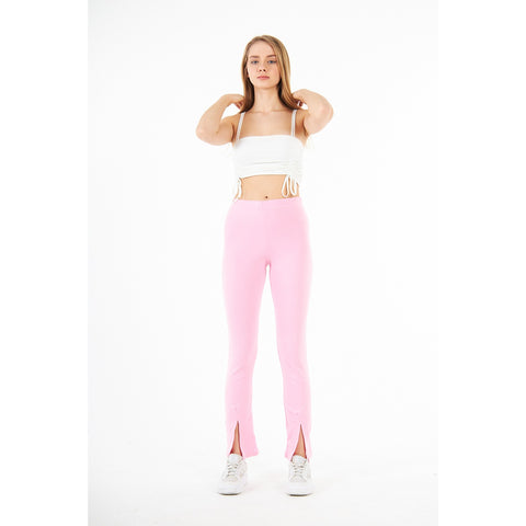 Pink Split Hem Leggings | Montivo Pakistan