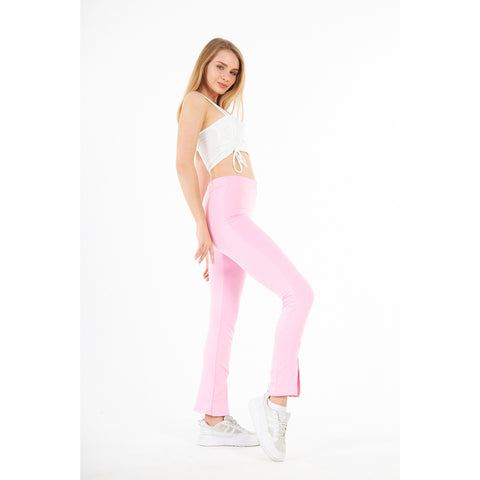 Pink Split Hem Leggings | Montivo Pakistan