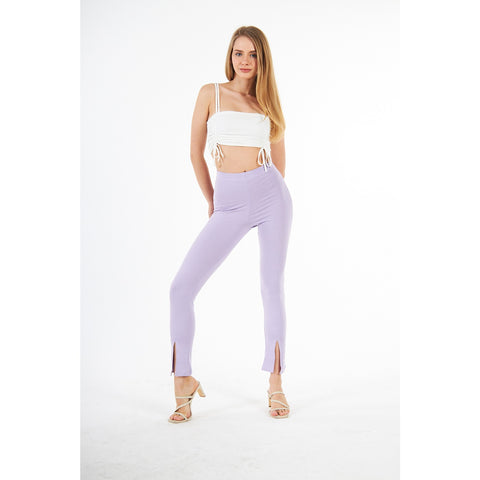 Lilac Split Hem Leggings | Montivo Pakistan
