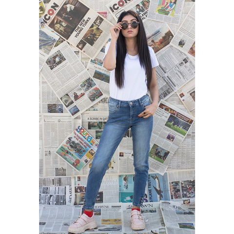 Rsvd Mid Blue Slim Skinny Jeans | Montivo Pakistan